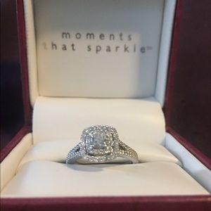 Helzberg Diamonds double halo engagement ring